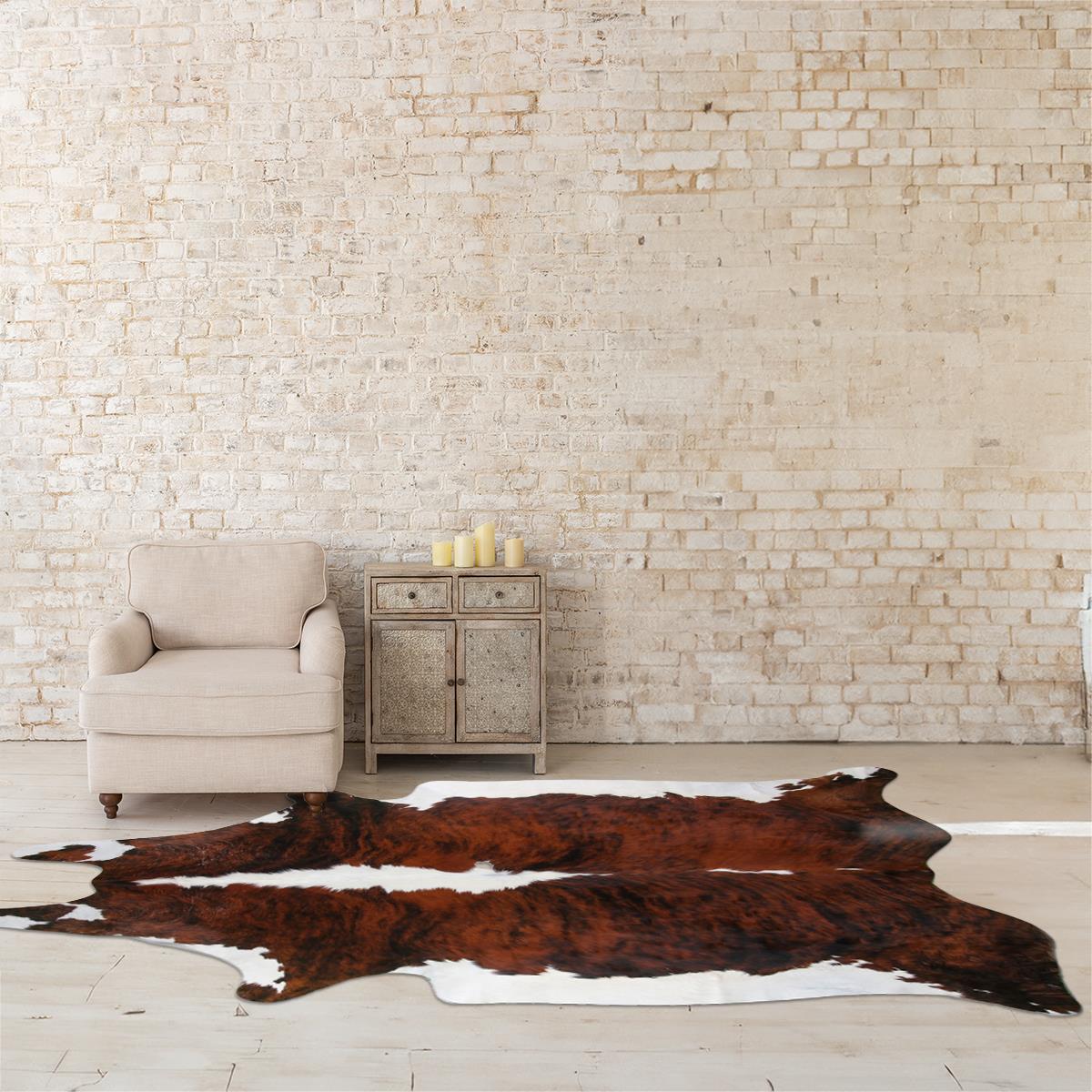 Brindle White Belly Cowhide
