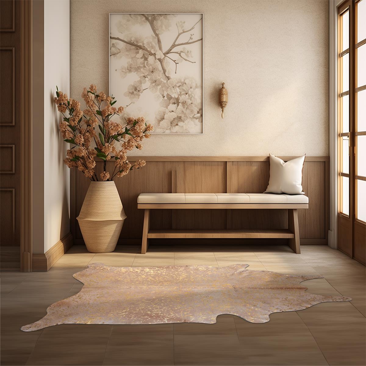 Gold Metallic Cowhide
