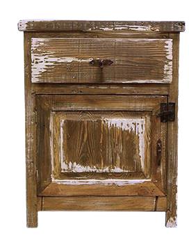 Antique White Cactus Night Stand