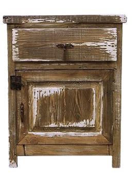 Antique White Cactus Night Stand