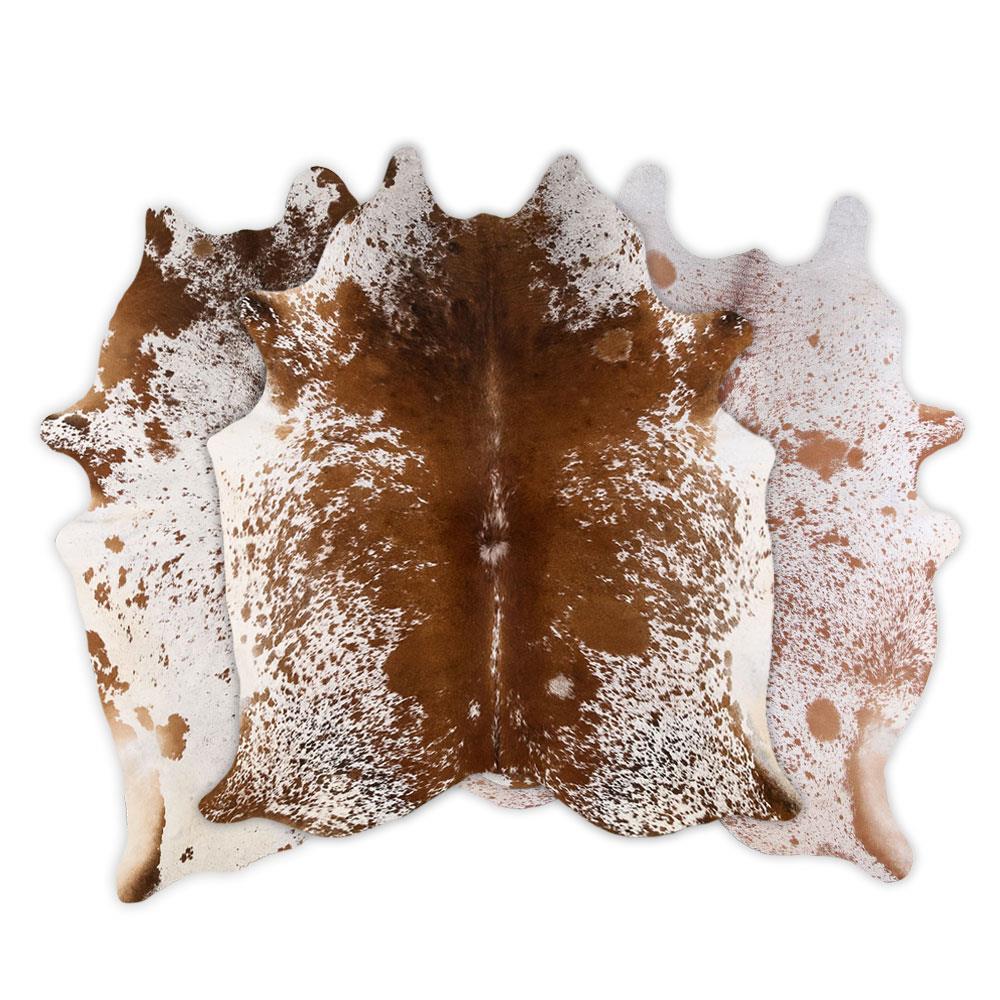 Brown & White Salt & Pepper Cowhide