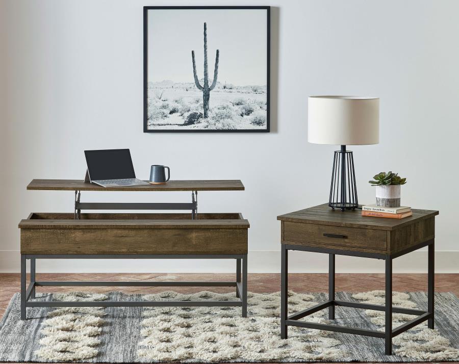 Byers Lift-Top Coffee Table in Brown Oak
