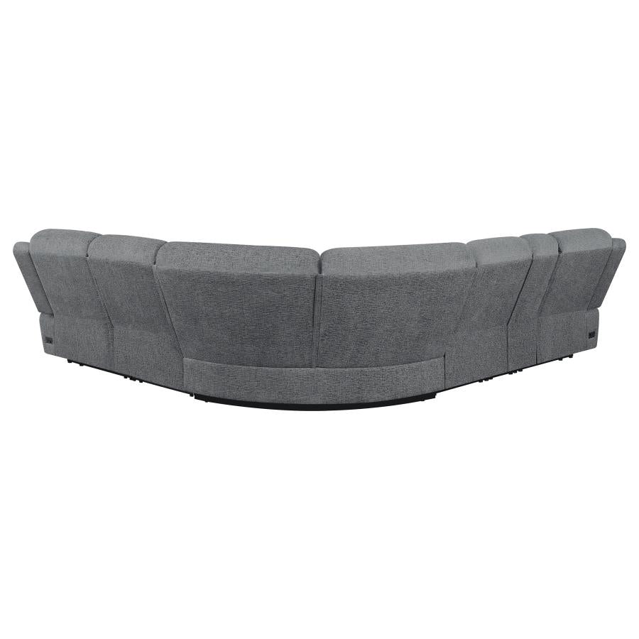 Serene 6-piece Upholstered Modular Sectional Sofa Charcoal