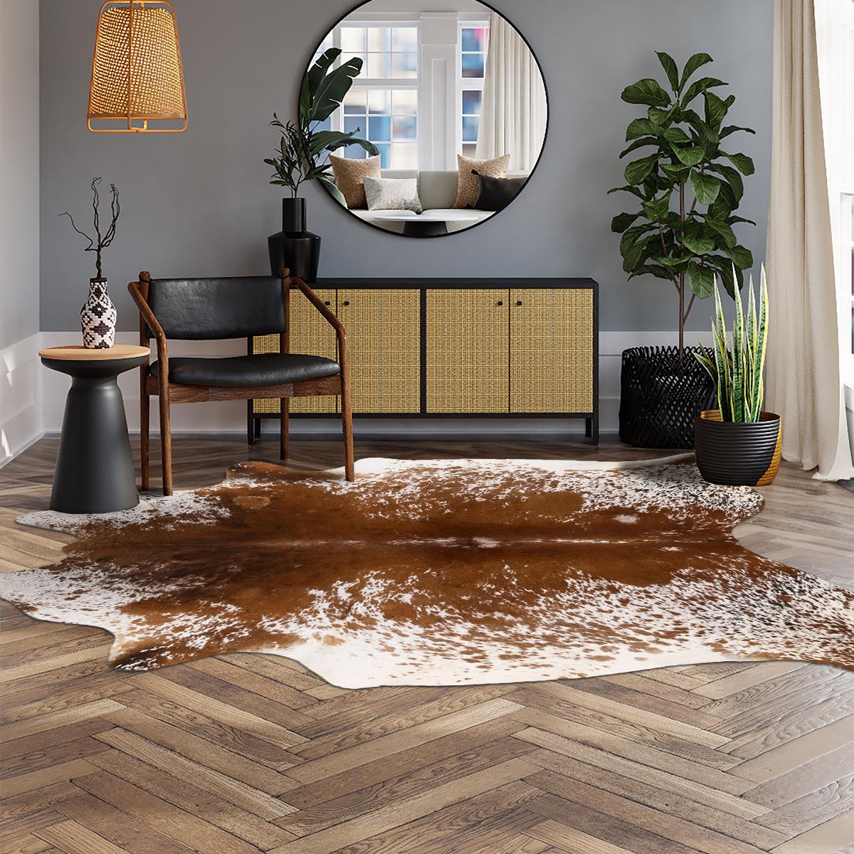 Brown & White Salt & Pepper Cowhide