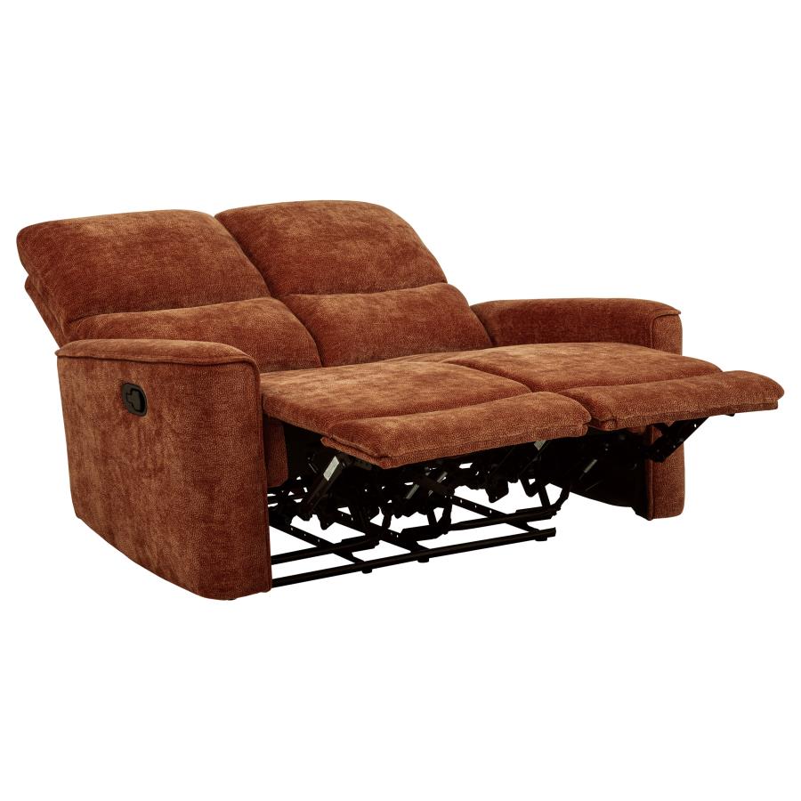 Navarro 3-piece Upholstered Reclining Sofa Set Orange