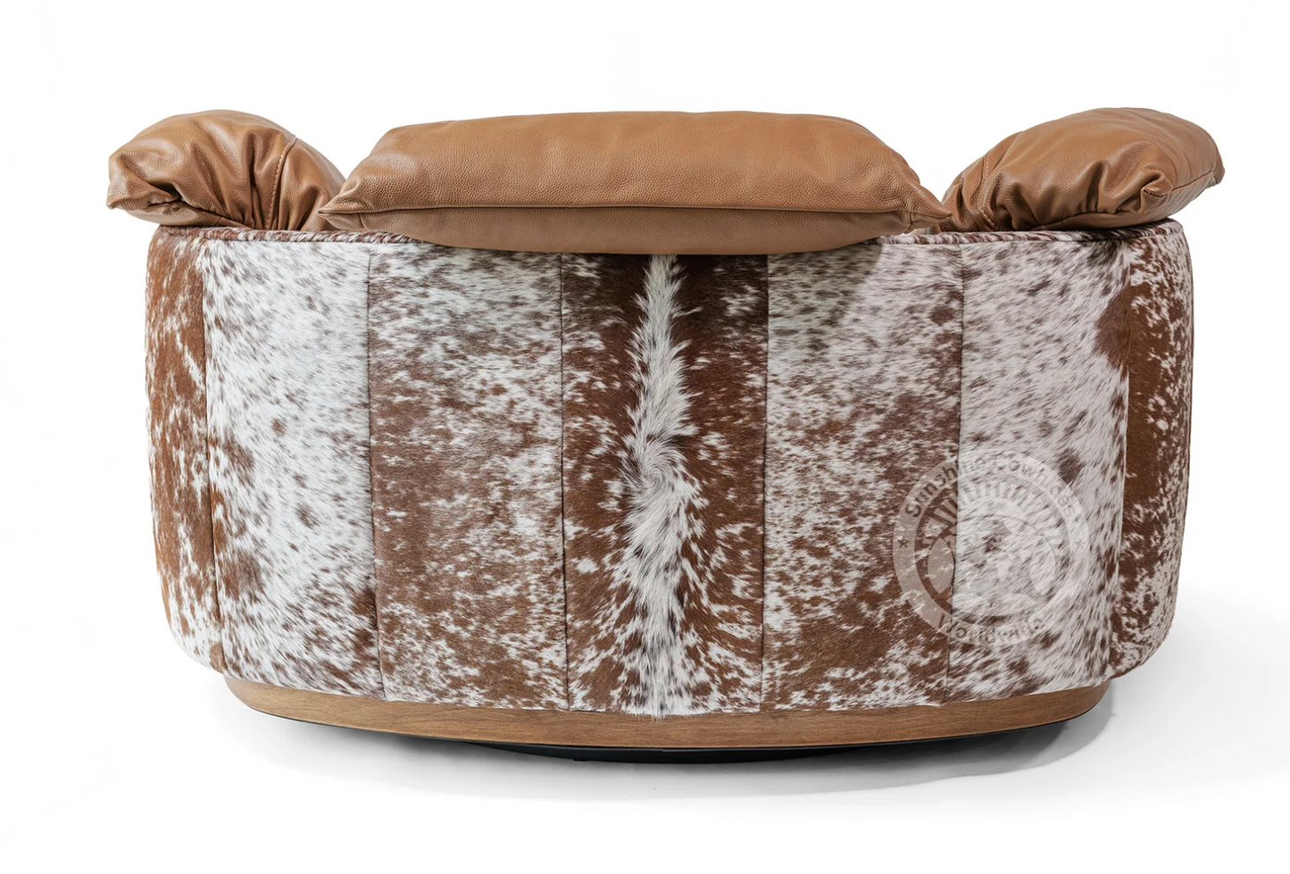 Leather Swivel Love Chair